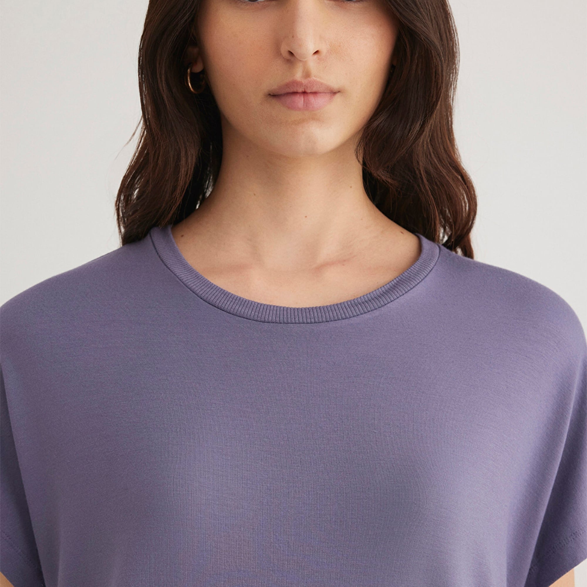 Mavi Düşük Omuz Mor Basic Tişört Regular Fit / Normal Kesim 1611649-70608