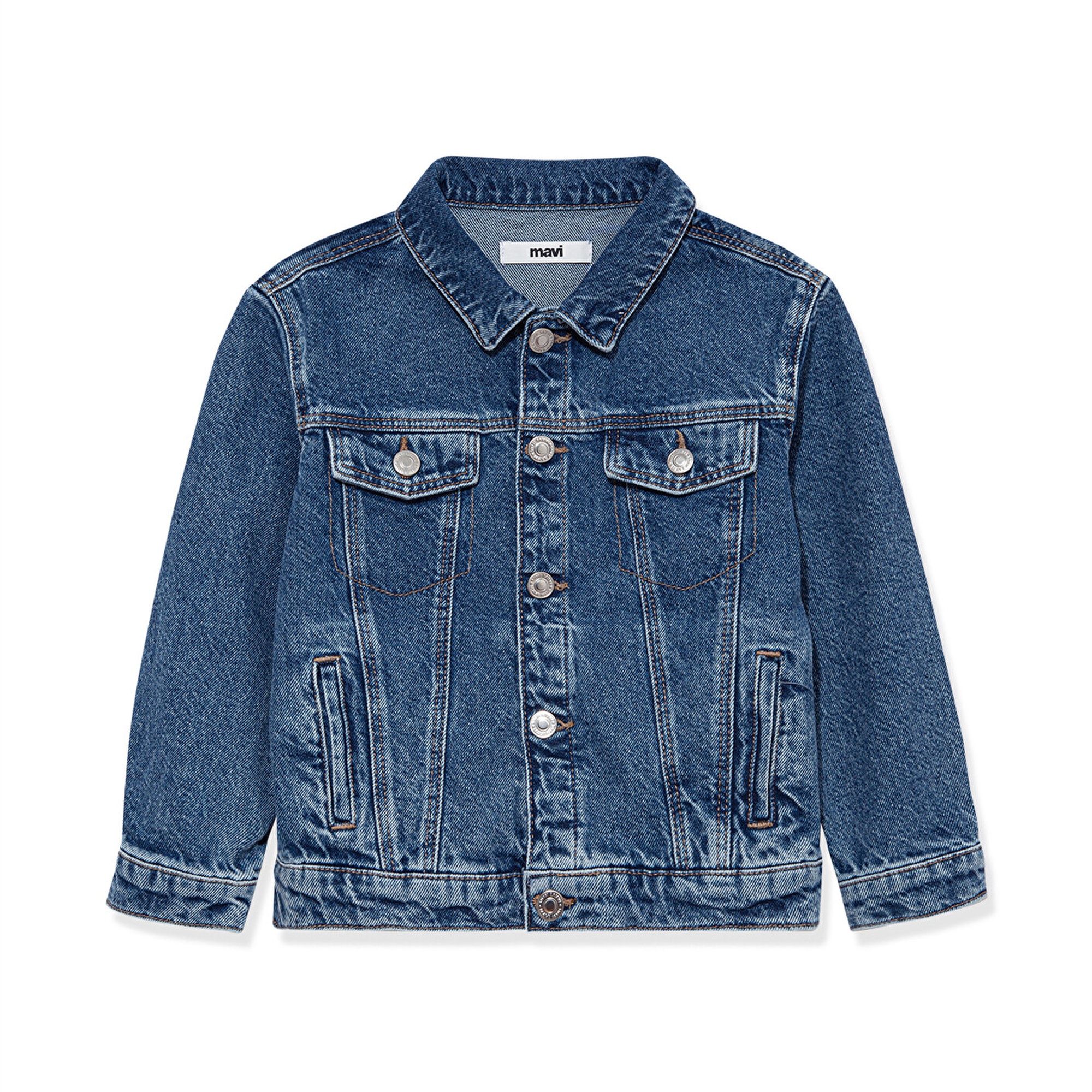 Mavi Ken 90lar Koyu Mavi Jean Ceket 6110001-86708