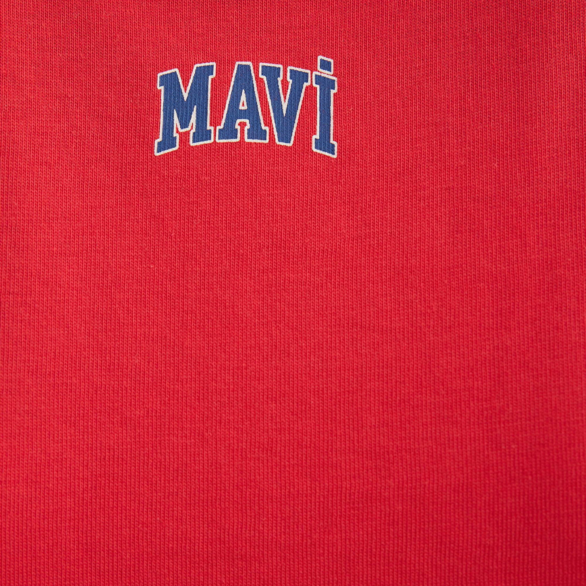 Mavi Mavi Logo Baskılı Kırmızı Crop Tişört Crop / Kısa Kesim 1611585-71083