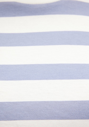  Mavi Lila Çizgili Basic Tişört Regular Fit / Normal Kesim 1610199-86693