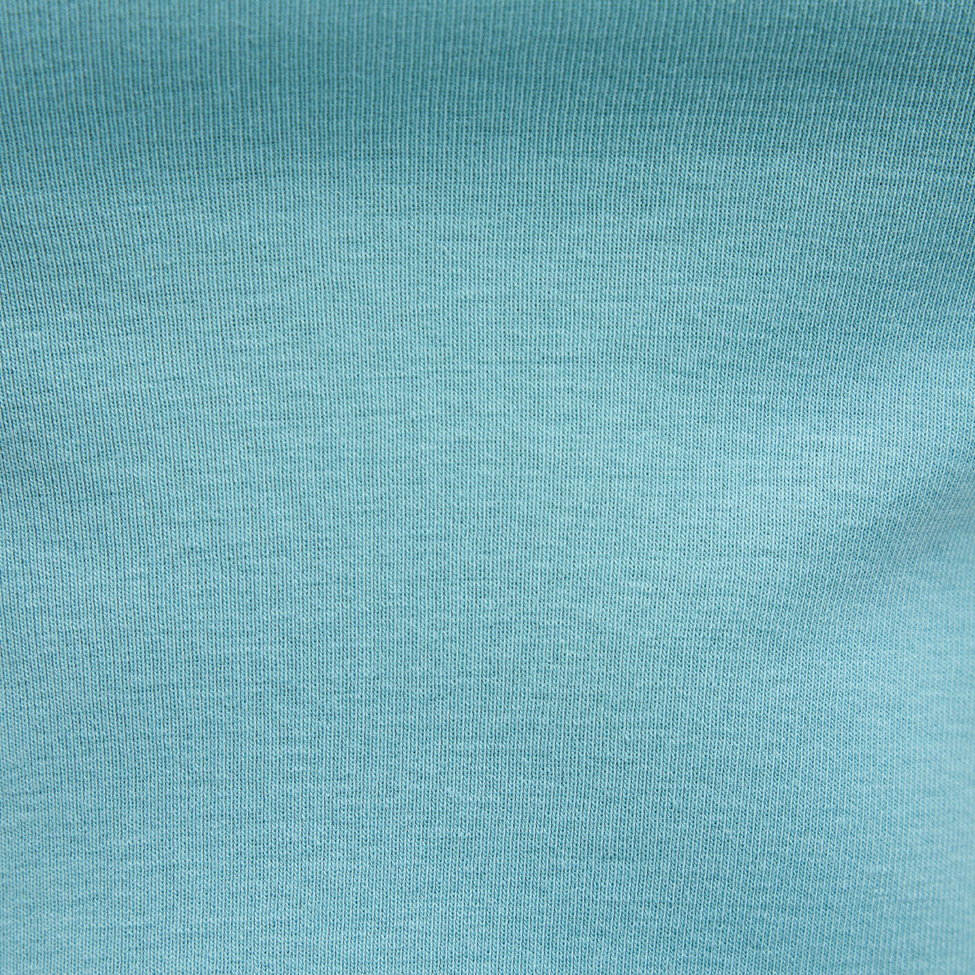 Mavi Yeşil Basic Tişört Crop / Kısa Kesim 1600814-71463