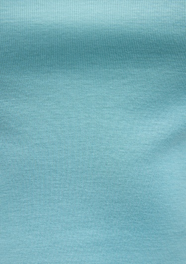  Mavi Yeşil Basic Tişört Crop / Kısa Kesim 1600814-71463