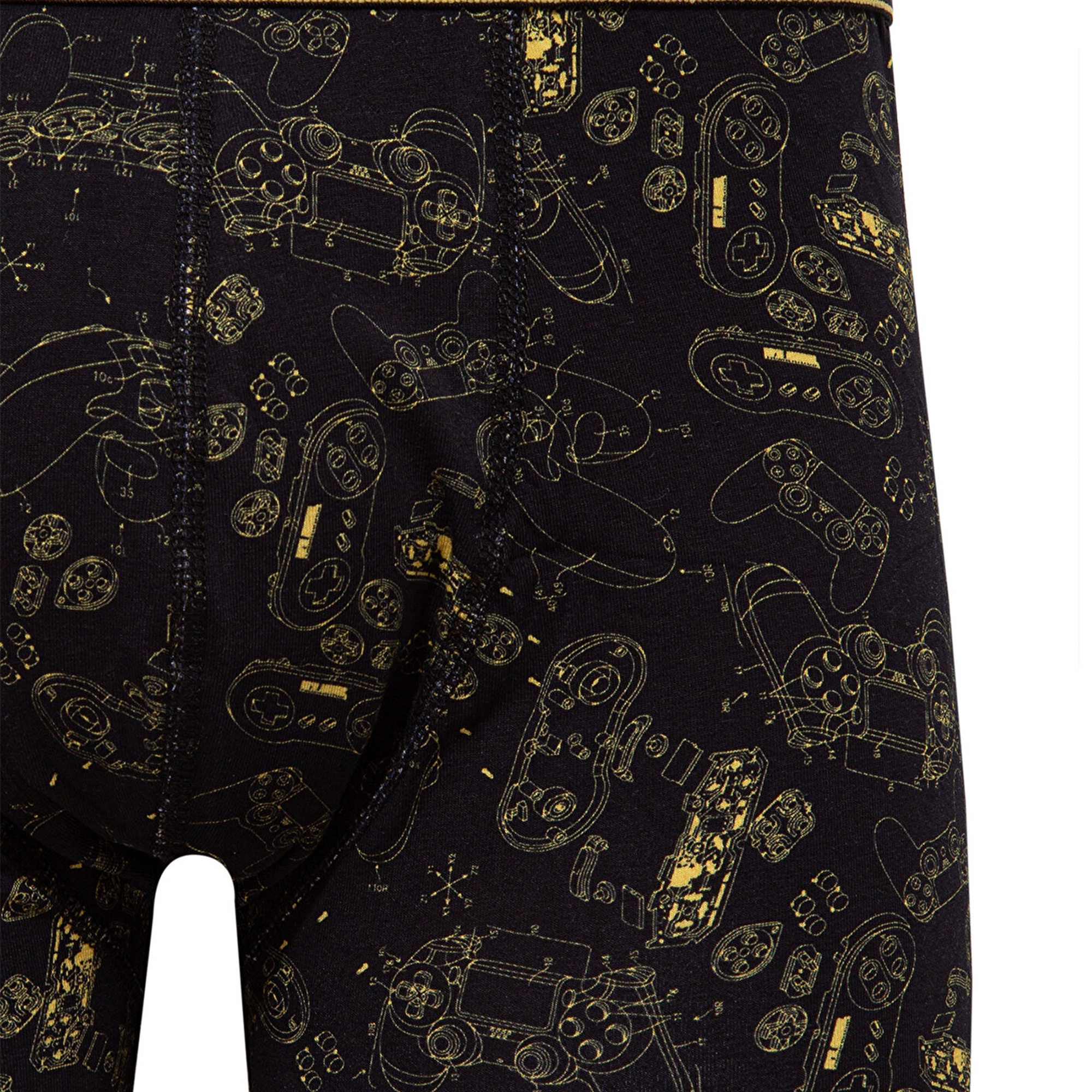 Mavi Baskılı Siyah Boxer 0911314-900