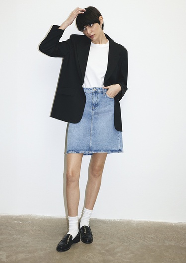  Mavi Valerie Casual Açık Mavi Jean Etek 1319886784