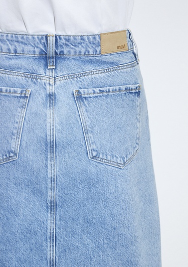  Mavi Valerie Casual Açık Mavi Jean Etek 1319886784