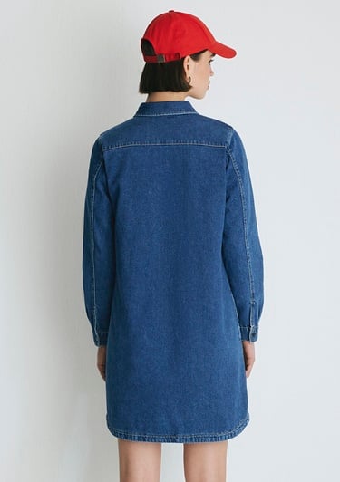  Mavi Liz Casual Koyu Mavi  Jean Elbise 130656-86430