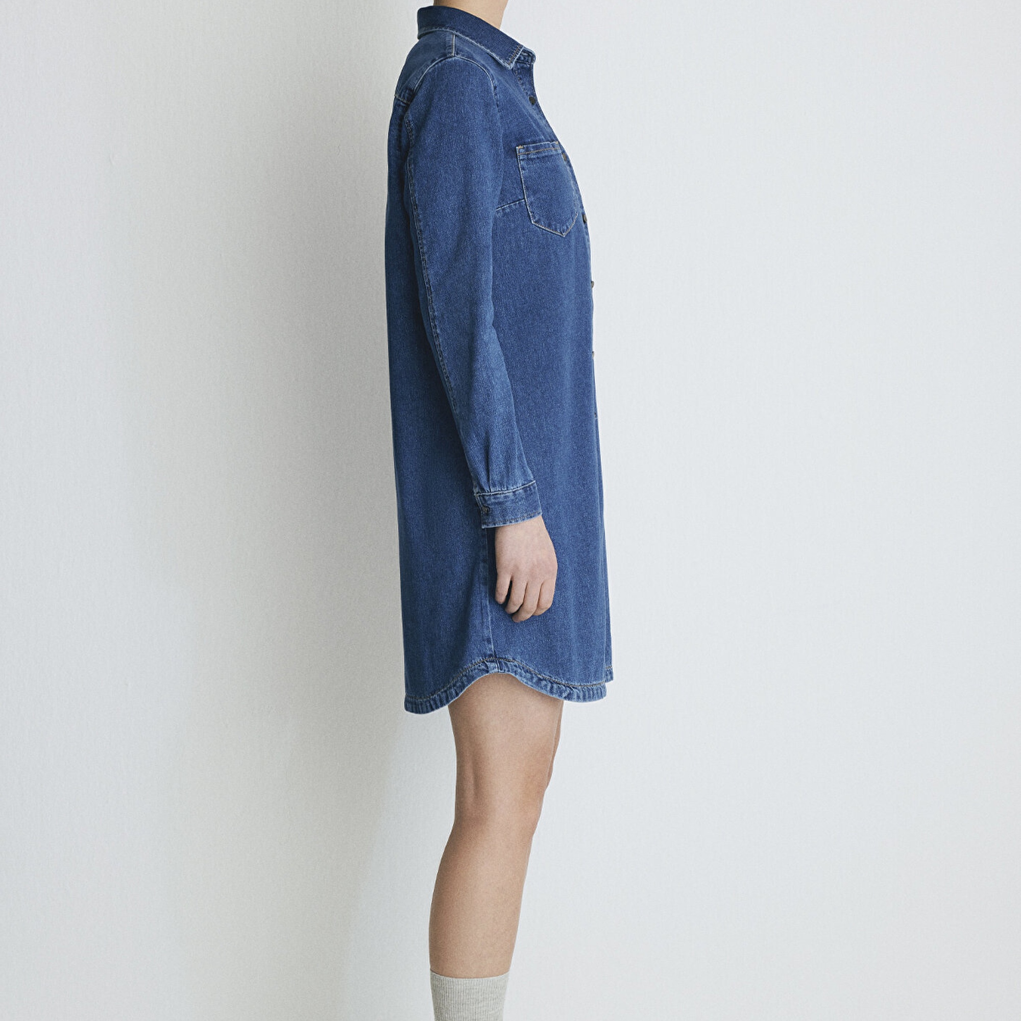 Mavi Liz Casual Koyu Mavi  Jean Elbise 130656-86430