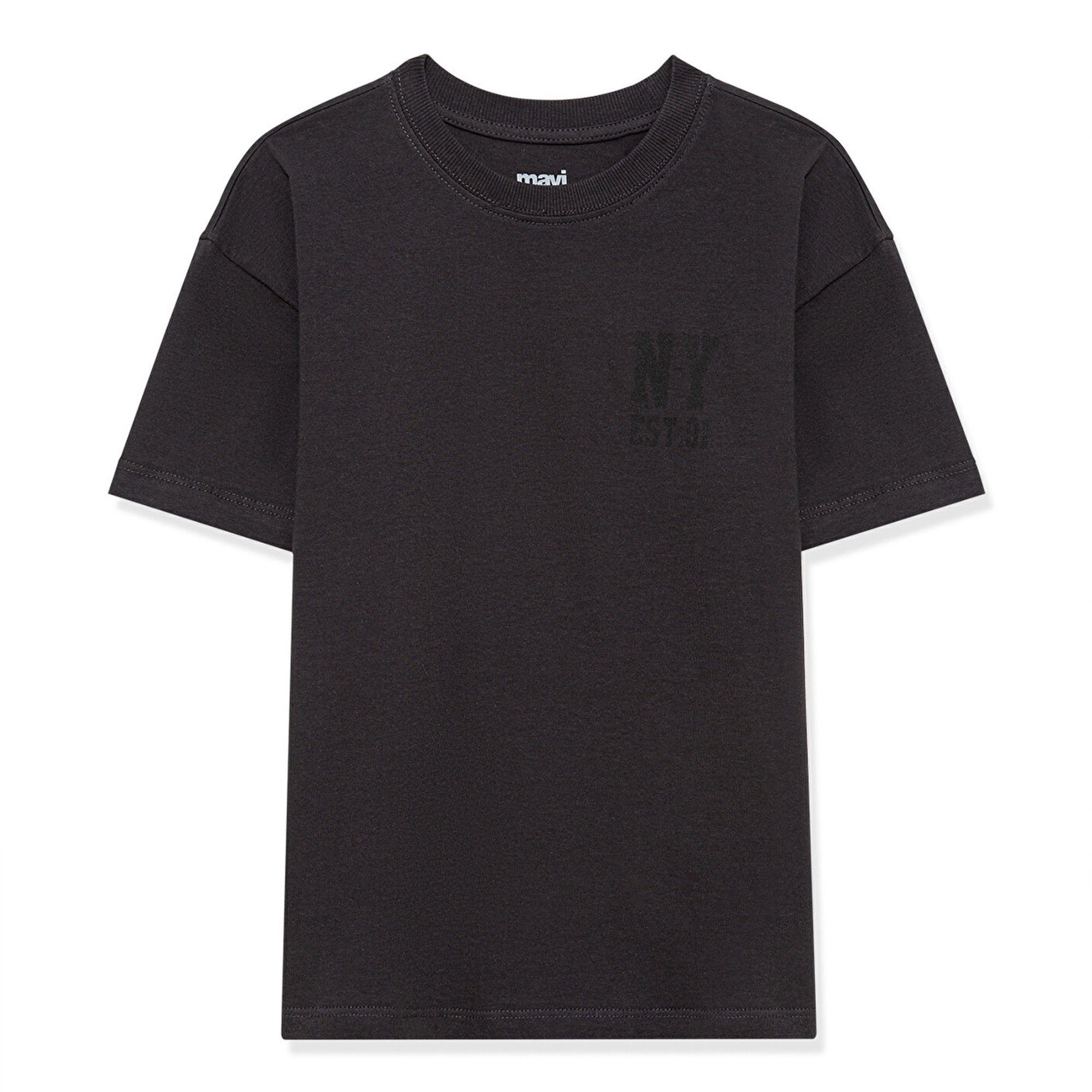 Mavi Manhattan Baskılı Antrasit Tişört Oversize / Geniş Kesim 6610196-70087