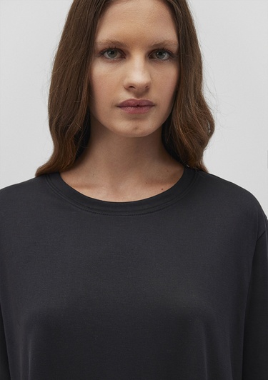  Mavi Lux Touch TENCEL TM Siyah Modal Basic Crop Tişört Crop / Kısa Kesim 1612231-900