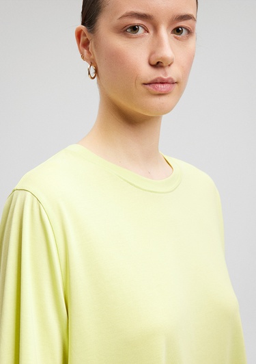  Mavi Lux Touch TENCEL TM Yeşil Basic Crop Tişört Crop / Kısa Kesim 1612231-71498