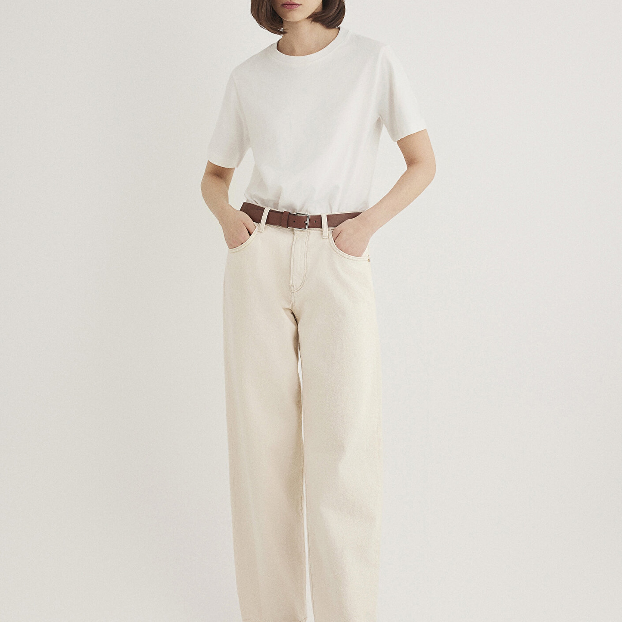 Mavi Leila Mavi Premium Krem Jean Pantolon 1010600-87058