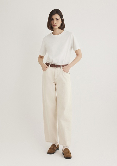  Mavi Leila Mavi Premium Krem Jean Pantolon 1010600-87058