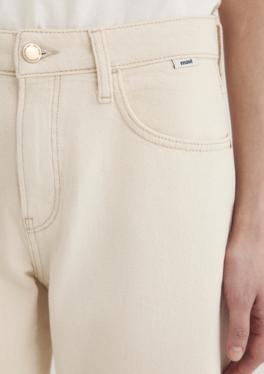  Mavi Leila Mavi Premium Krem Jean Pantolon 1010600-87058
