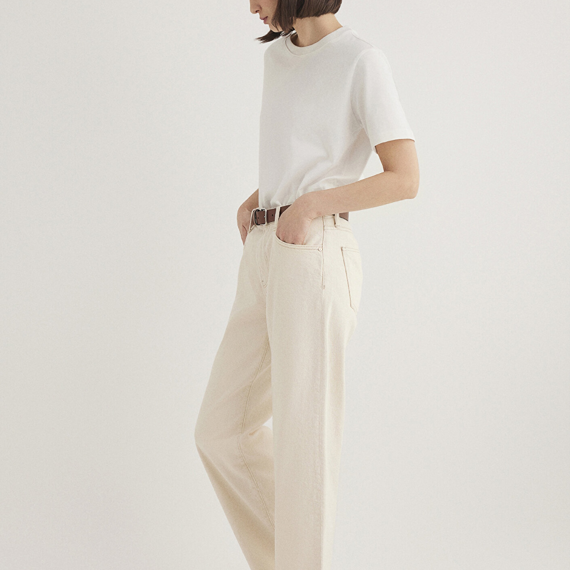 Mavi Leila Mavi Premium Krem Jean Pantolon 1010600-87058