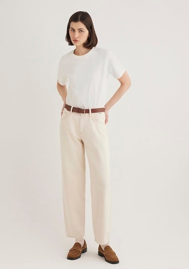  Mavi Leila Mavi Premium Krem Jean Pantolon 1010600-87058