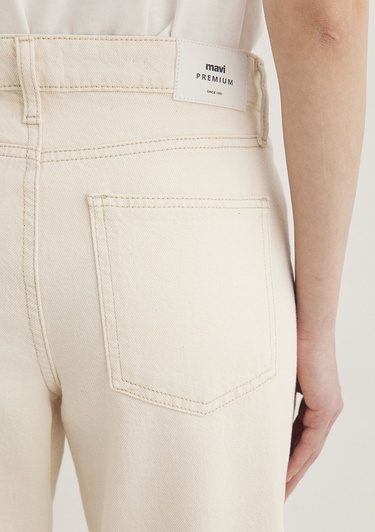  Mavi Leila Mavi Premium Krem Jean Pantolon 1010600-87058