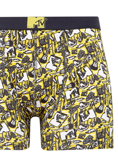  Mavi MTV Baskılı Beyaz Boxer 0911384-620