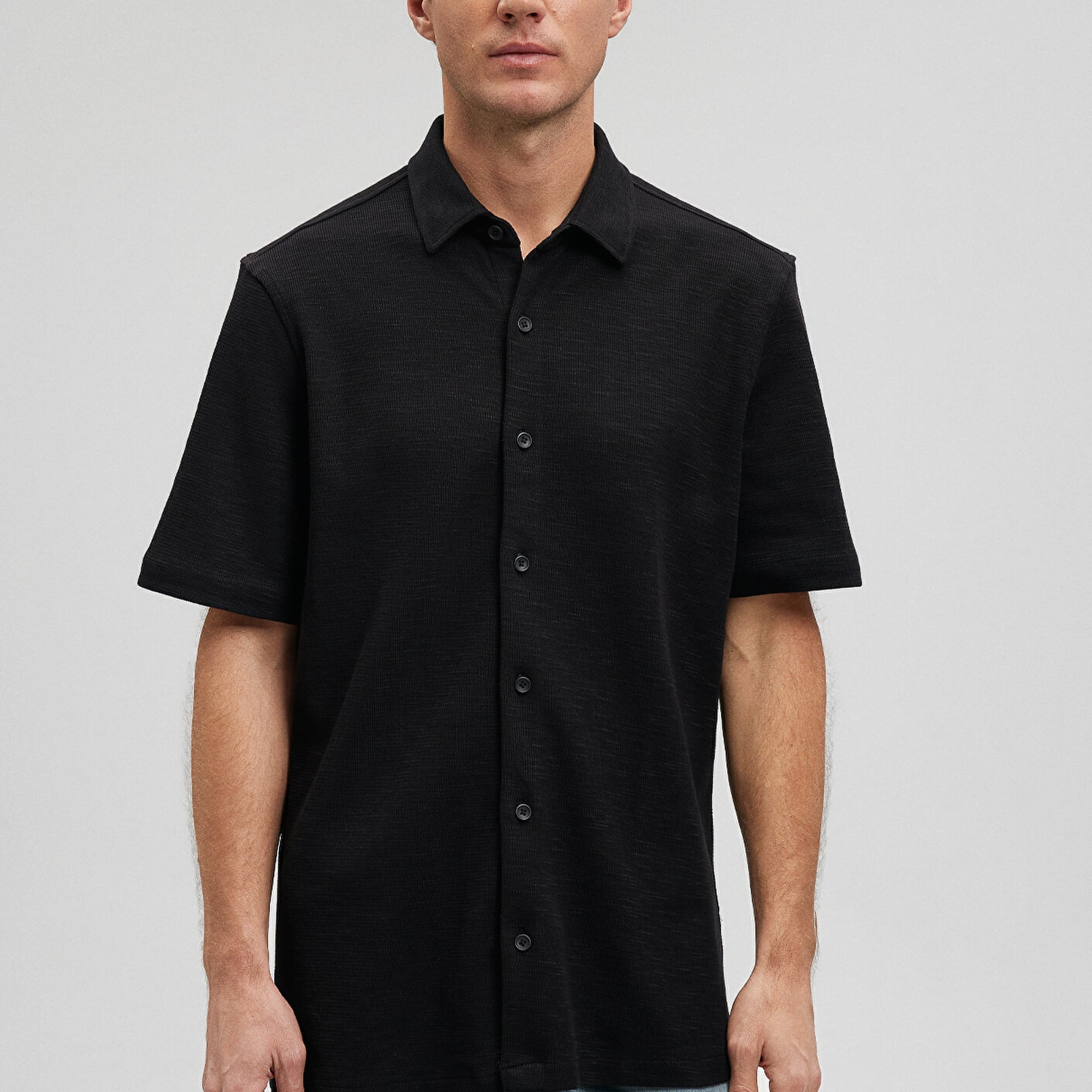 Mavi Siyah Gömlek Regular Fit / Normal Kesim 0210877-900