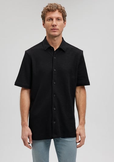  Mavi Siyah Gömlek Regular Fit / Normal Kesim 0210877-900