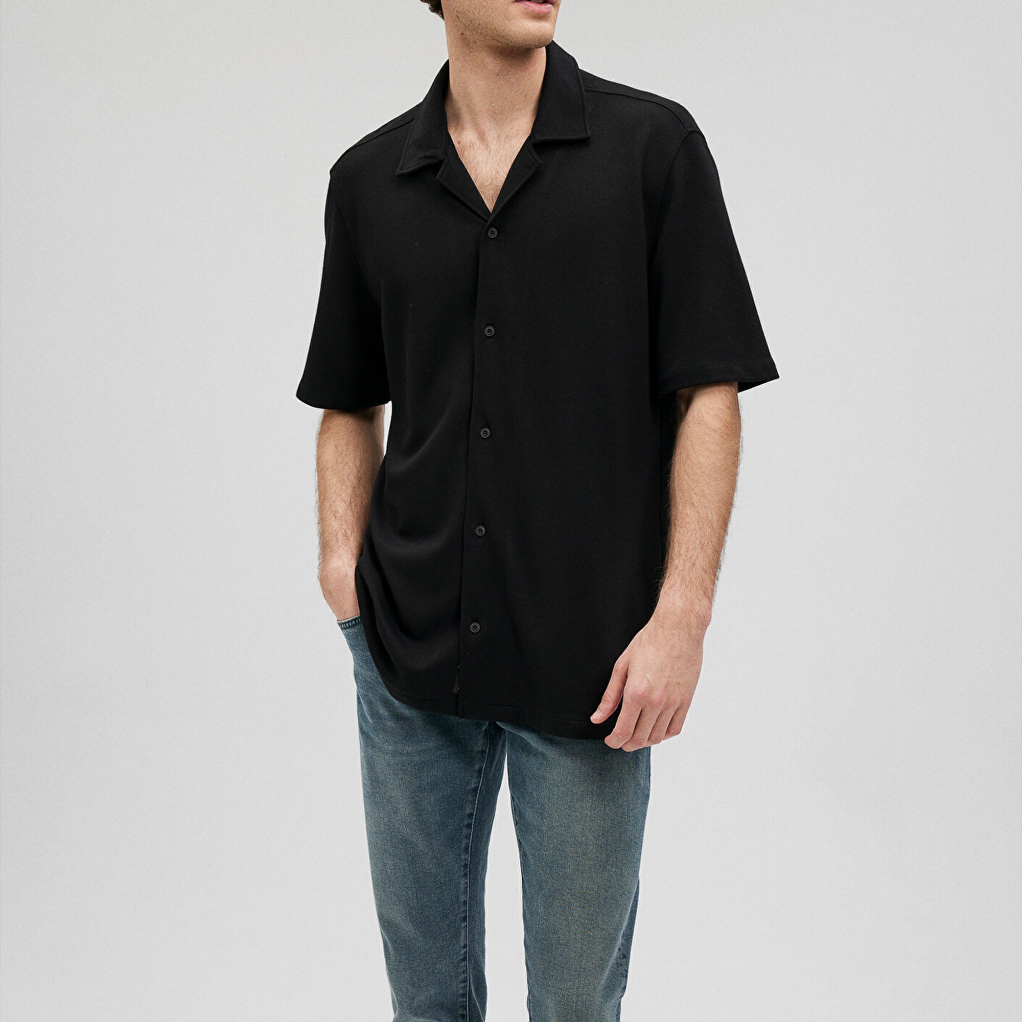 Mavi Siyah Gömlek Slim Fit / Dar Kesim 0210874-900