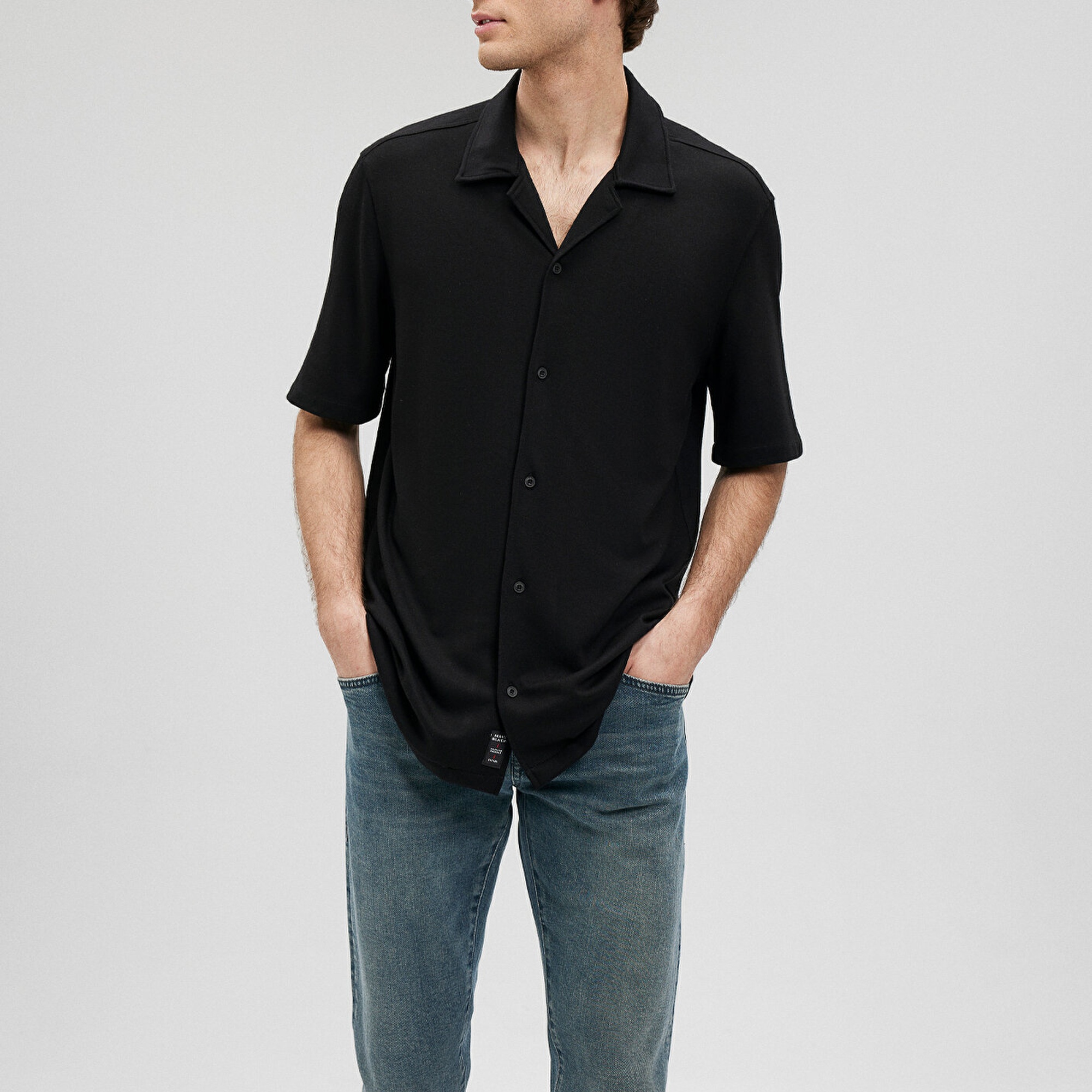 Mavi Siyah Gömlek Slim Fit / Dar Kesim 0210874-900