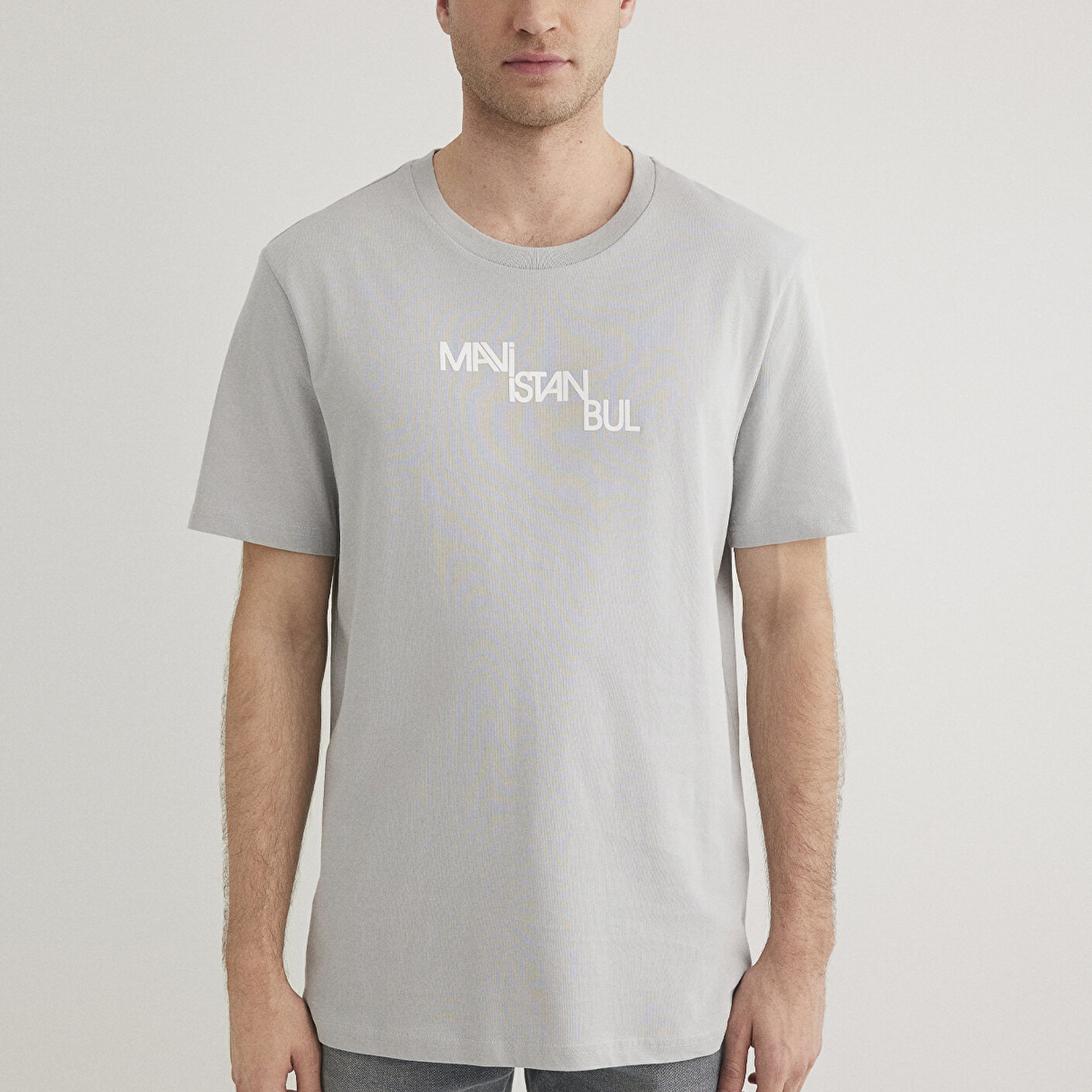 Mavi Mavi İstanbul Baskılı Gri Tişört Regular Fit / Normal Kesim 0612274-70075