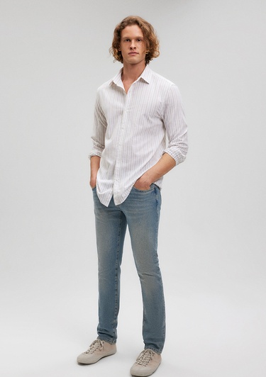  Mavi Çizgili Gömlek  8811054-87831