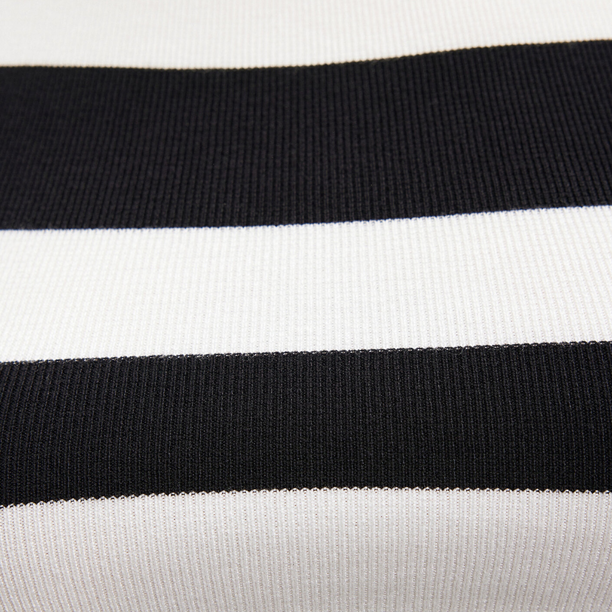 Mavi Çizgili Crop Triko Top Fitted / Vücuda Oturan Kesim 1710098-85407