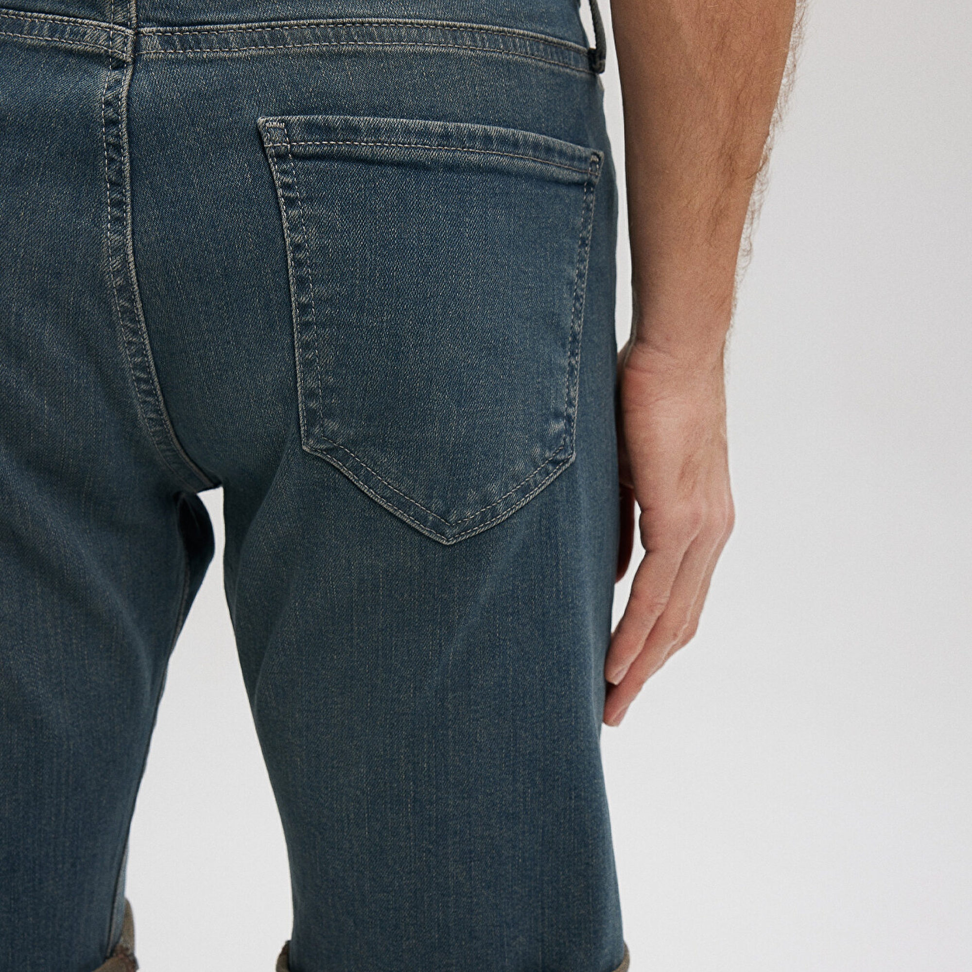 Mavi Tim Mavi Black Puslu Mavi Jean Şort 0428487151