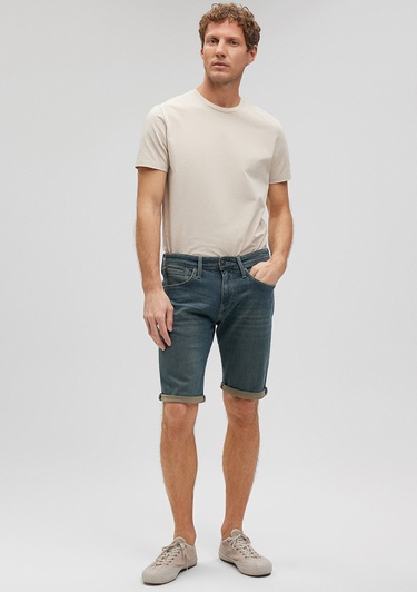  Mavi Tim Mavi Black Puslu Mavi Jean Şort 0428487151