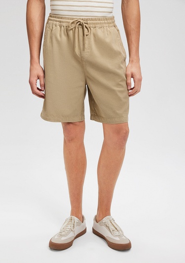  Mavi TENCEL TM Lyocell Kahverengi Şort 0410010-70203