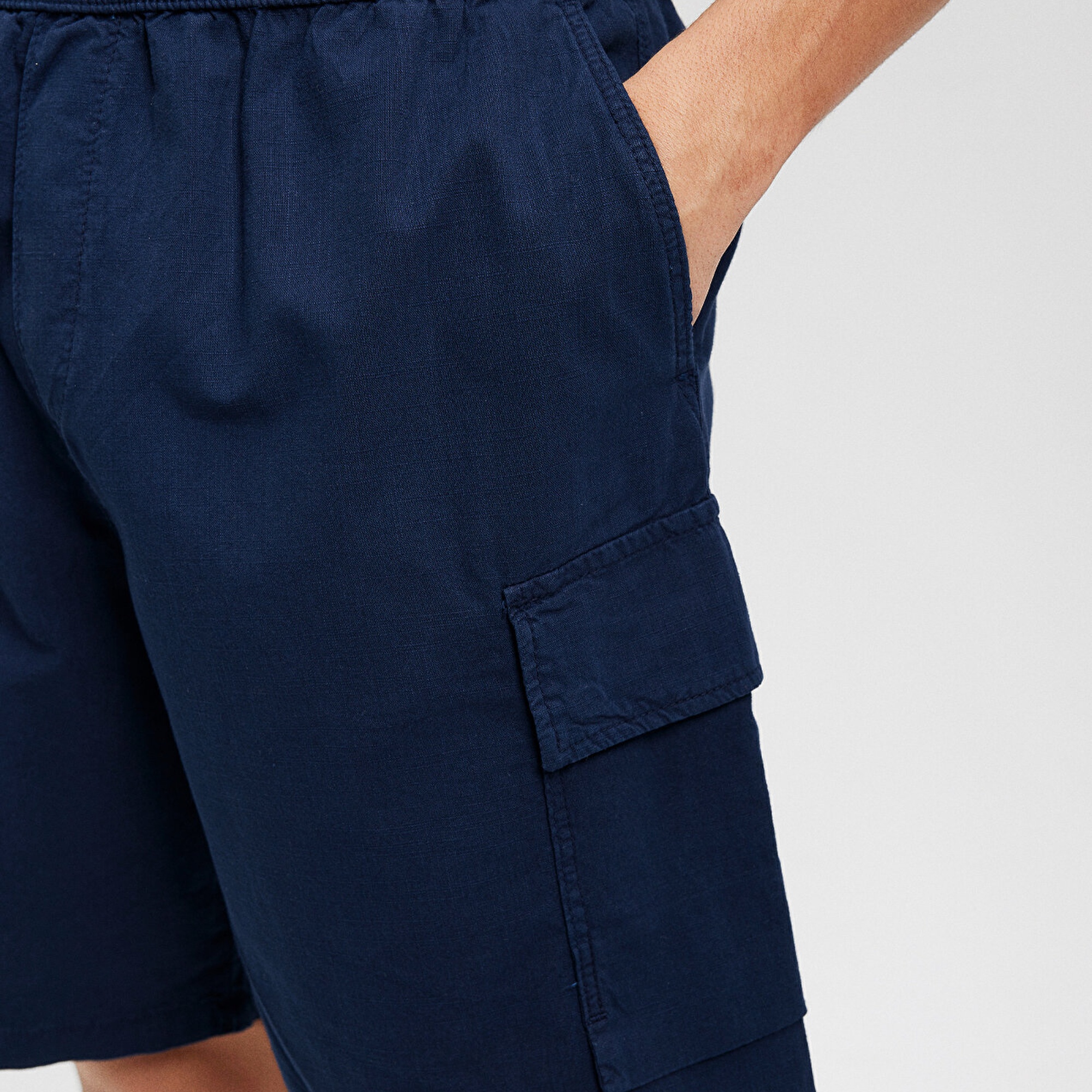 Mavi Lacivert Kargo Şort 0410196-70497