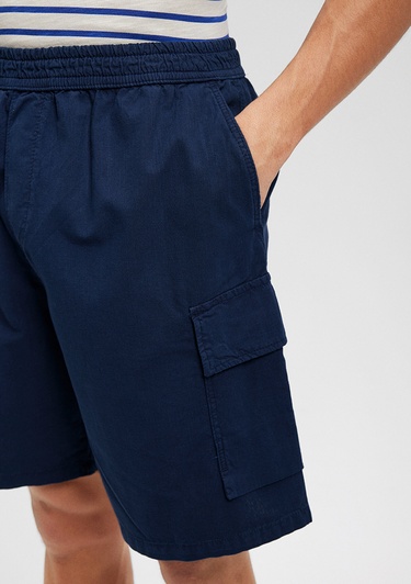  Mavi Lacivert Kargo Şort 0410196-70497