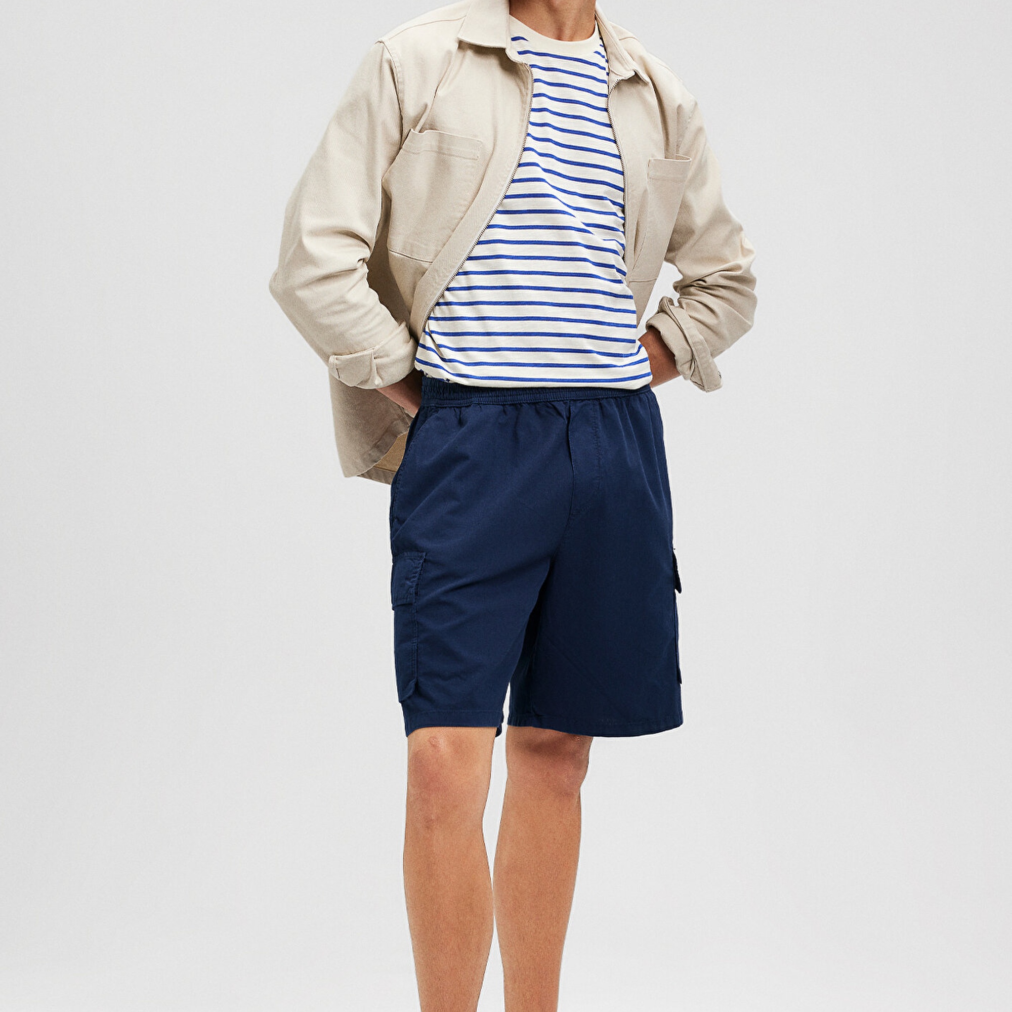 Mavi Lacivert Kargo Şort 0410196-70497