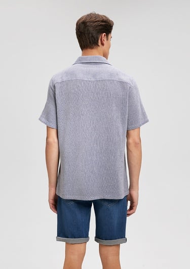  Mavi Dokulu Mavi Gömlek Regular Fit / Normal Kesim 0210828-70907