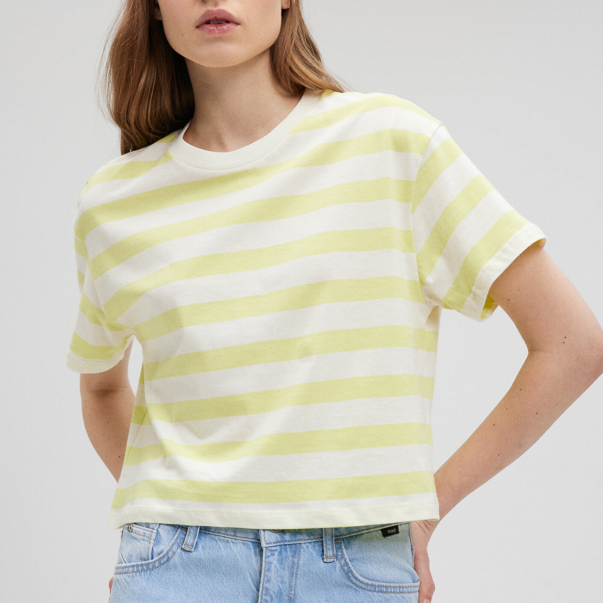 Mavi Çizgili Basic Tişört Regular Fit / Normal Kesim 1610199-86688