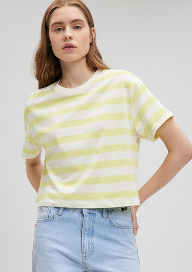  Mavi Çizgili Basic Tişört Regular Fit / Normal Kesim 1610199-86688