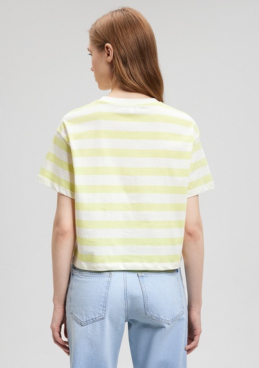  Mavi Çizgili Basic Tişört Regular Fit / Normal Kesim 1610199-86688