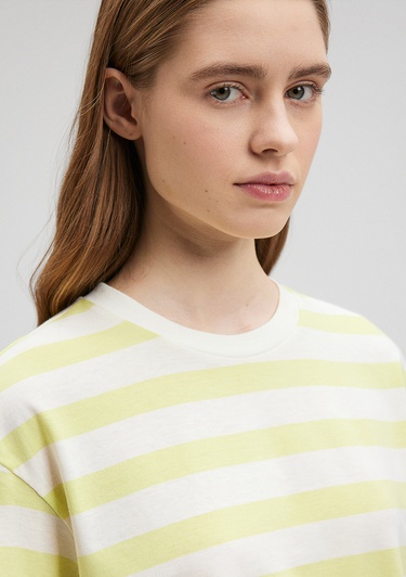  Mavi Çizgili Basic Tişört Regular Fit / Normal Kesim 1610199-86688