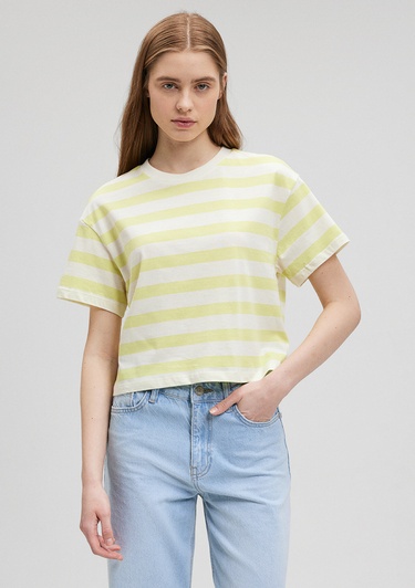  Mavi Çizgili Basic Tişört Regular Fit / Normal Kesim 1610199-86688