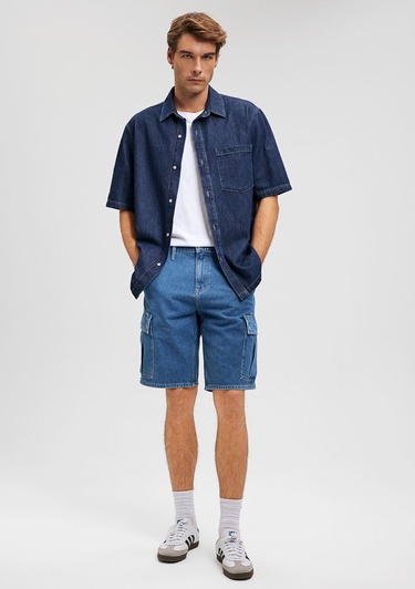  Mavi Hamburg MV91 Street İndigo Mavisi Jean Şort 0410681-87150