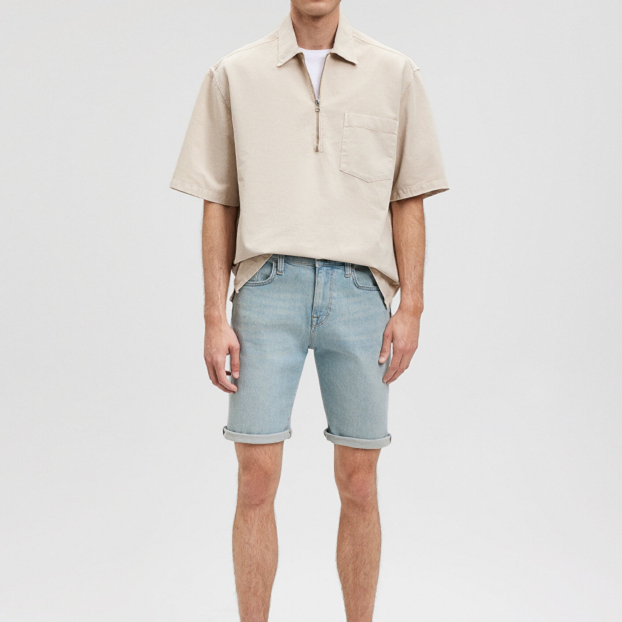 Mavi Brian Steet Puslu Açık Mavi Jean Şort 0418487144