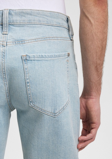  Mavi Brian Steet Puslu Açık Mavi Jean Şort 0418487144