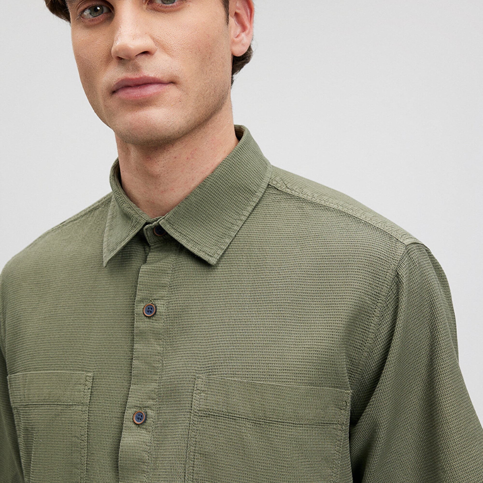 Mavi Yeşil Gömlek Regular Fit / Normal Kesim 0210839-71561