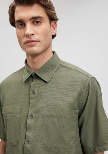  Mavi Yeşil Gömlek Regular Fit / Normal Kesim 0210839-71561