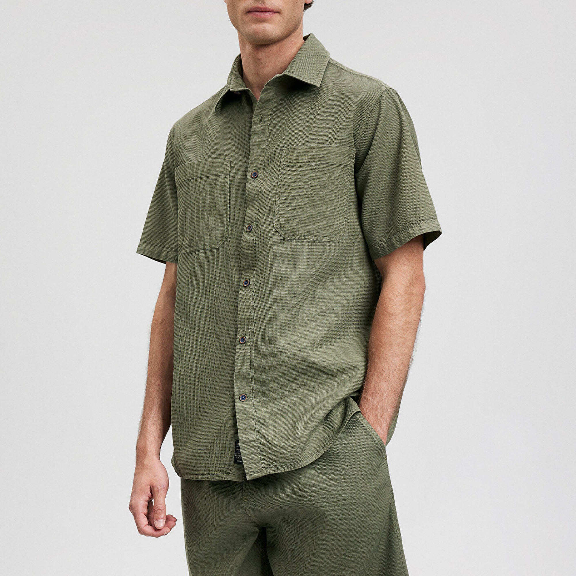 Mavi Yeşil Gömlek Regular Fit / Normal Kesim 0210839-71561