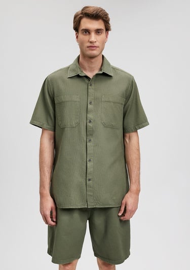  Mavi Yeşil Gömlek Regular Fit / Normal Kesim 0210839-71561