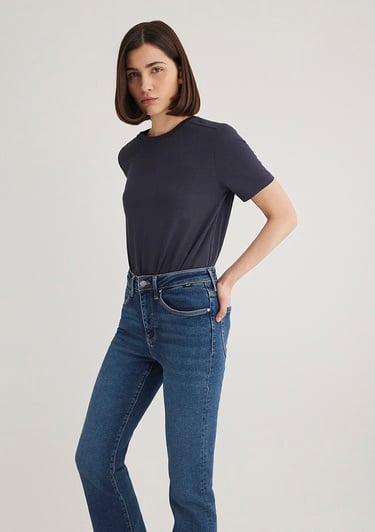  Mavi Bisiklet Yaka Lacivert Basic Tişört Regular Fit / Normal Kesim 1612699-85315