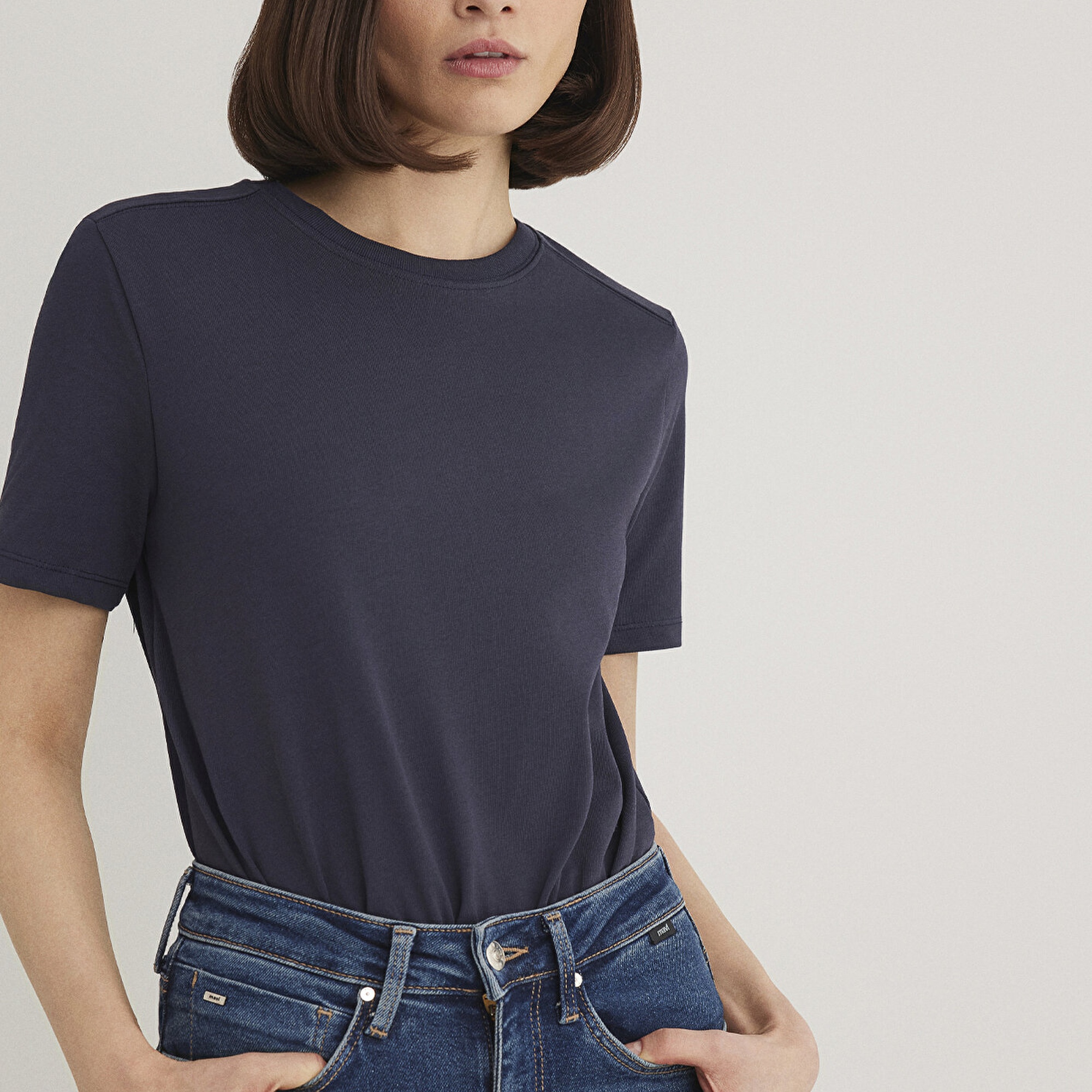 Mavi Bisiklet Yaka Lacivert Basic Tişört Regular Fit / Normal Kesim 1612699-85315