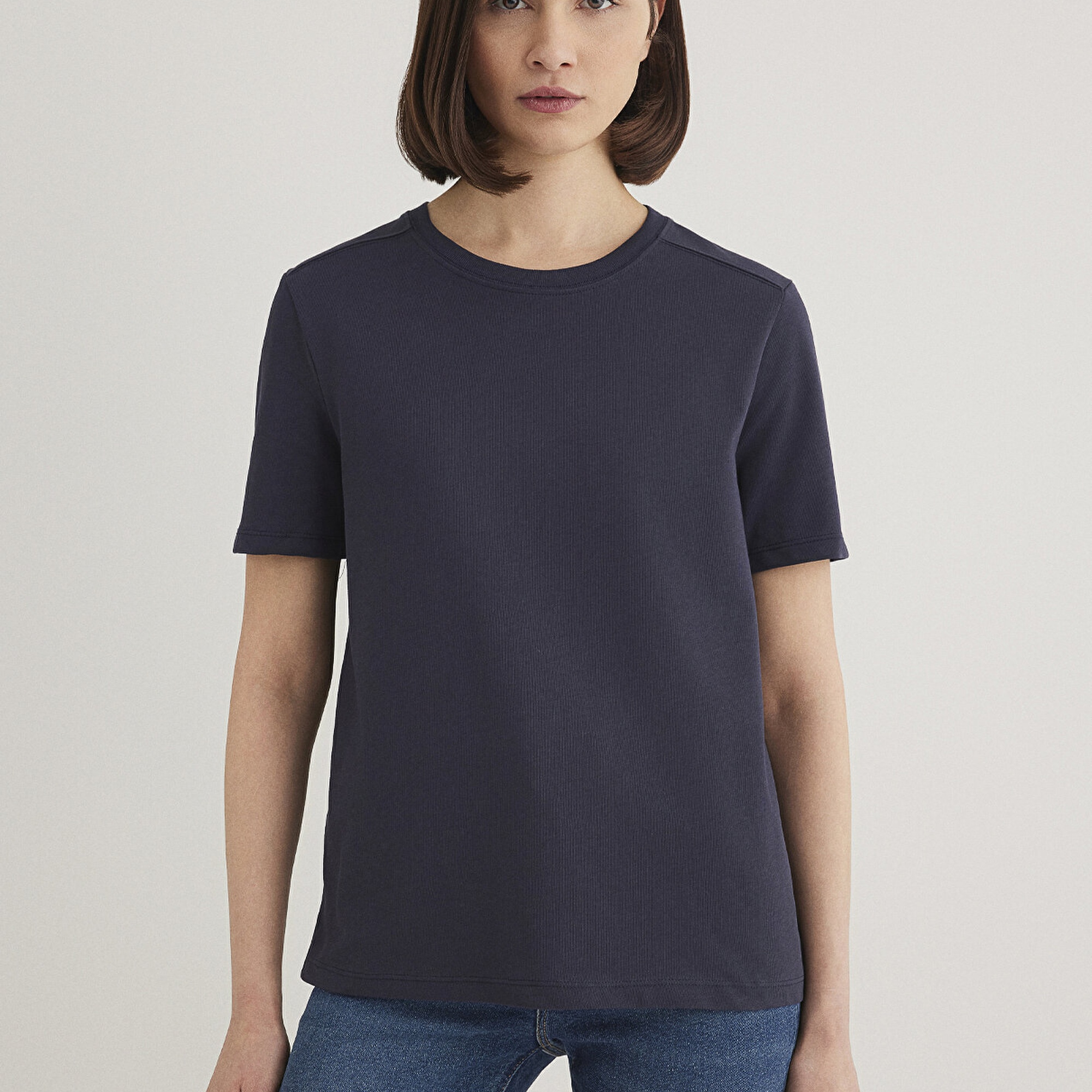 Mavi Bisiklet Yaka Lacivert Basic Tişört Regular Fit / Normal Kesim 1612699-85315